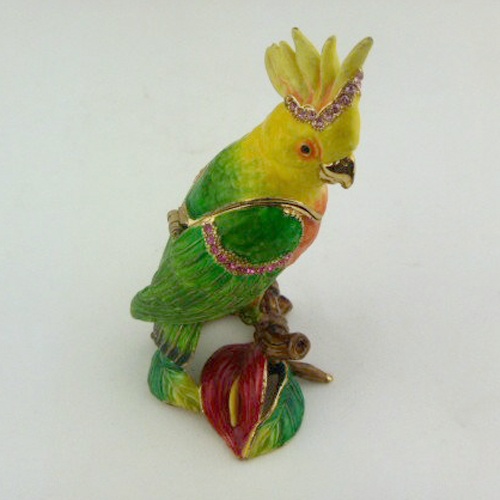 Parrot Figurine/Jewelled trinket Jewelry boxes