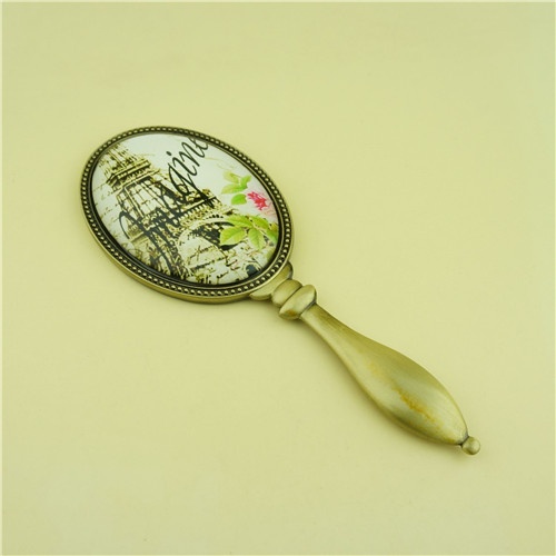 Fashion glass hand mirror/ promotion gifts