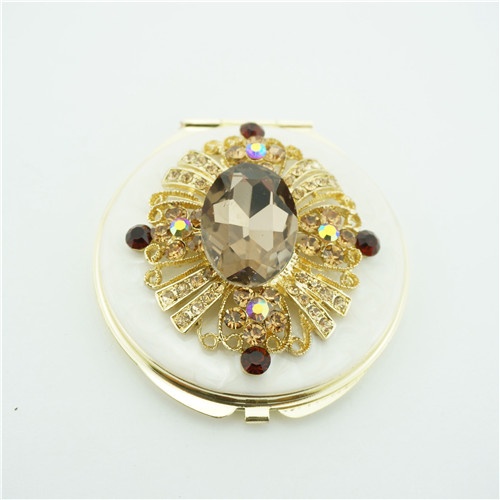 Crystal Clover Compact Mirror/Cosmetic Compact