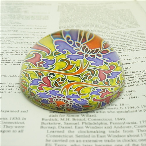 Purple and Yellow Dome Paperweights/Various Shapes and Size available for wholesale