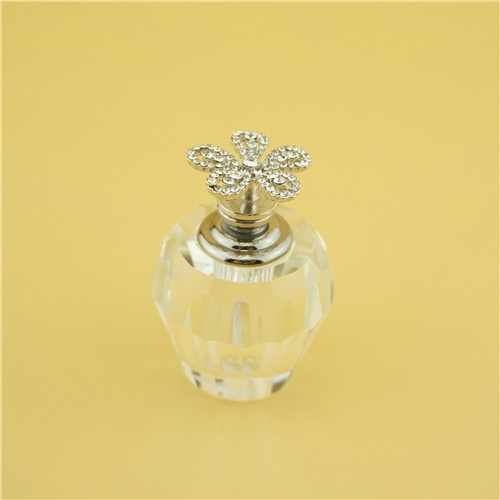 Clear crystal Perfume Bottle For Diamond Flower/Factory Promotion