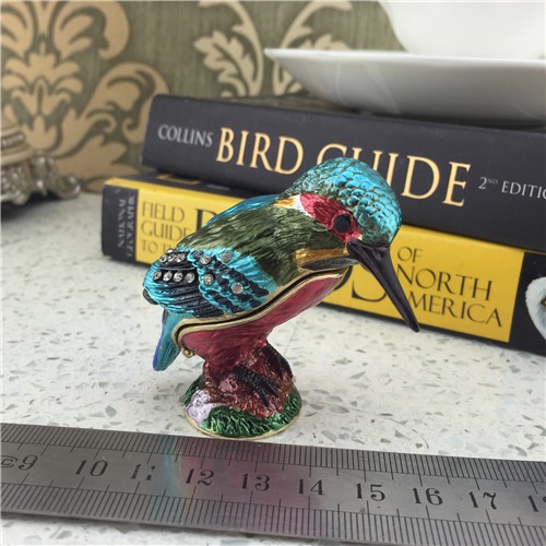 Coloured Drawing Metal Jewelry Box/Woodpecker Jewel Box