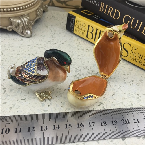 Painting of Imitation Ceramic Jewelry Box Crafts/Mandarin Duck Jewel Box