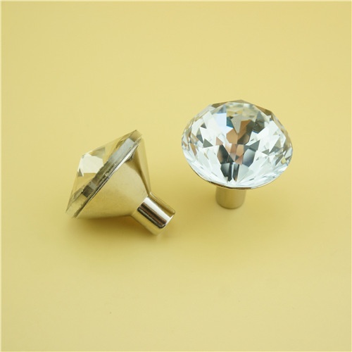 Round crystal drawer handle/zinc alloy cabinet handle