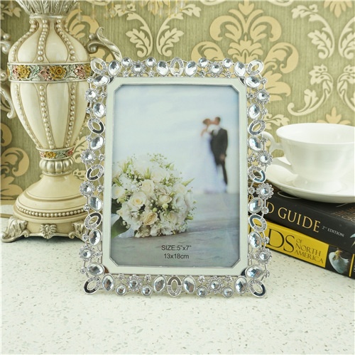 Luxurious crystal photo frame/zinc alloy photo frame
