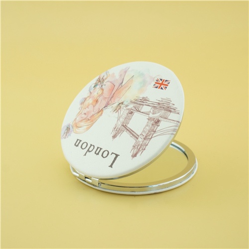 Cute compact mirror/PU personalized compact mirror favors