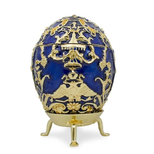 Decorative faberge egg trinket jewel box