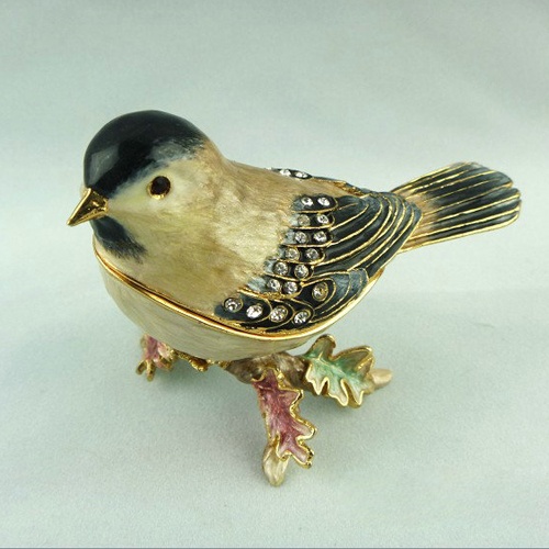 Bird Trinket boxes/Handmade enamel jewelry box
