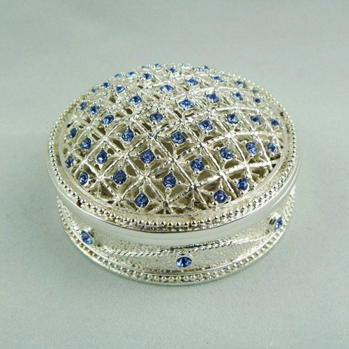 Crystal Jewelry Box/Silver Plating