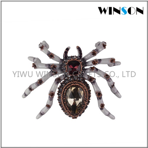 Jeweled Spider Trinket Box | Metal Figurine Ornament