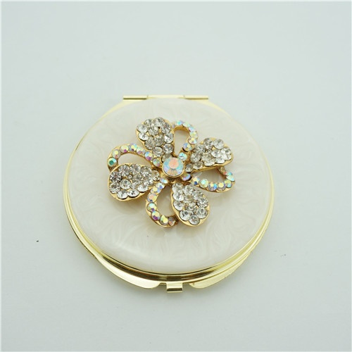 Jewelled Enamel Compact Mirror/Cosmetic Compact