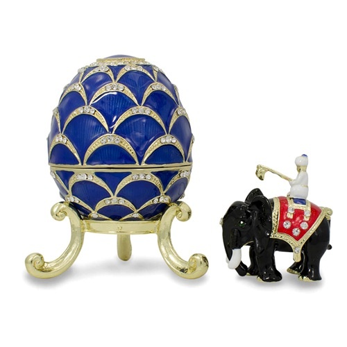 Blue jewelry box/Faberge egg box