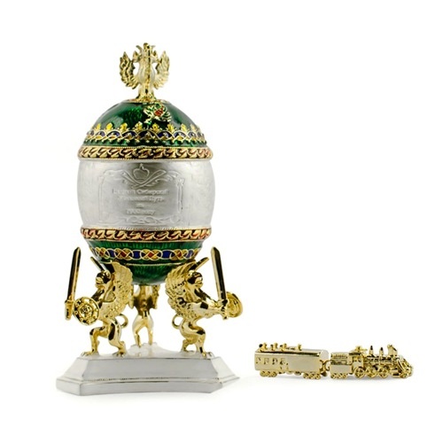 Authentic faberge egg/Pewter jewelry box