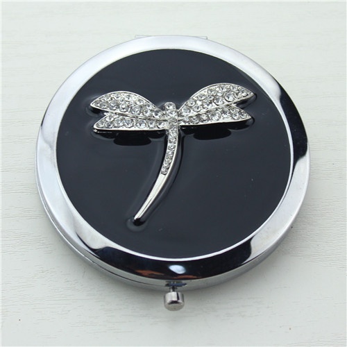 Jewelled dragonfly compact mirror