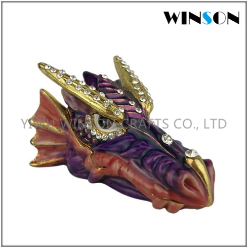 Pewter Jewelry Box / Crytals Dragon Jewelry Box