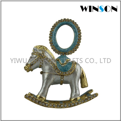 Pewter Jewelry Box / Crytals Horse Jewelry Box