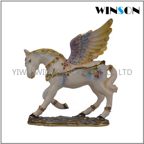 Pewter Jewelry Box / Crytals Horse Jewelry Box