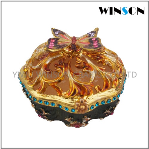Fancy Butterfly Trinket Box | Luxury Dresser Ornament
