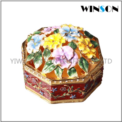 Shabby Chic Flower Trinket Box