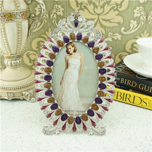 fashion home decoration photo frame/zinc alloy photo frame