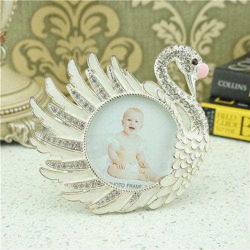 Metal photo frame / Crystals Swan photo frame