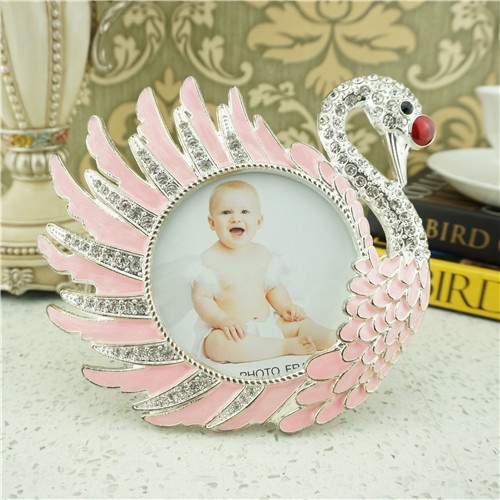 Metal photo frame / Crystals Swan photo frame