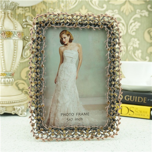 Metal photo frame/bling crystal photo frame