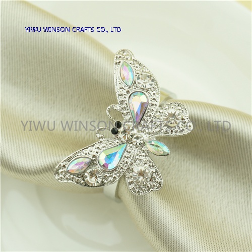 Metal Napkin Ring/Butterfly Metal Wedding Decoration Napkin Ring