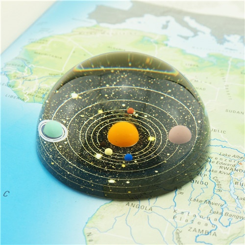 Glass Hemisphere Planetary Paperweight/Best-selling Gifts