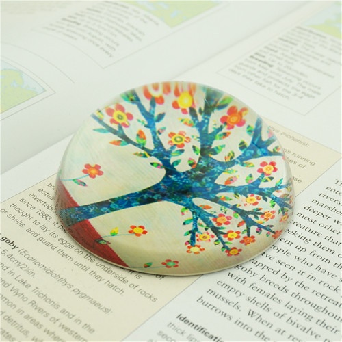 80mm Glass Ball Paper Weights/Glass Paperweights with Flowers&Trees