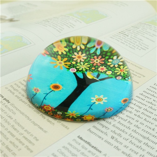80mm Glass Ball Paper Weights/Glass Paperweights with Flowers&Trees