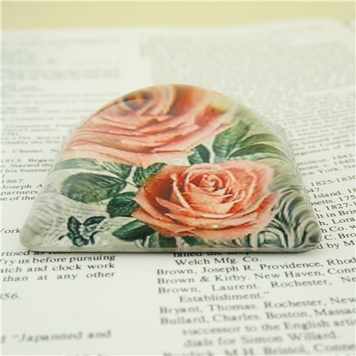 Flower Design Coloured Printing Paper Weights/Heavy Glass Weights for Desk Decoration