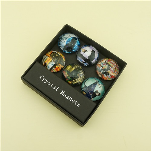 Art Glass Fridge Magnets/Promotional Gift Box with Logo