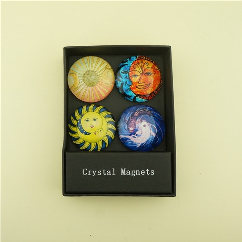 Personalized Refrigerator Magnets/Sun and Moon Design Glass Magnets