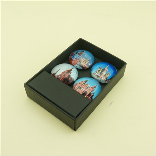 Moscow Souvenirs-Red Square Photo Magnets/Dome Printing Glass