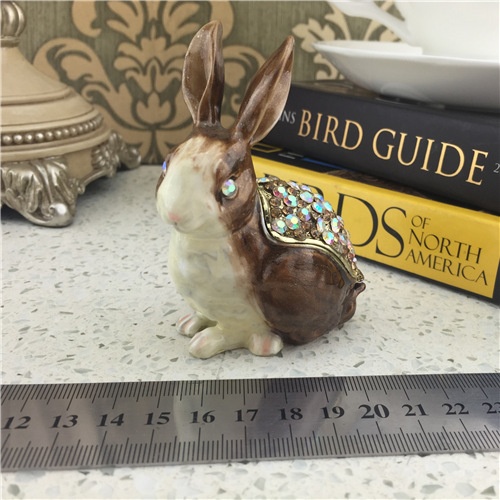 Imitation Ceramic Jewel Box/Grey Rabbit Jewelry Box