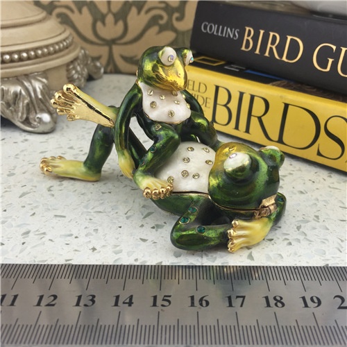 Frog Parent Child Series Metal Jewelry Box