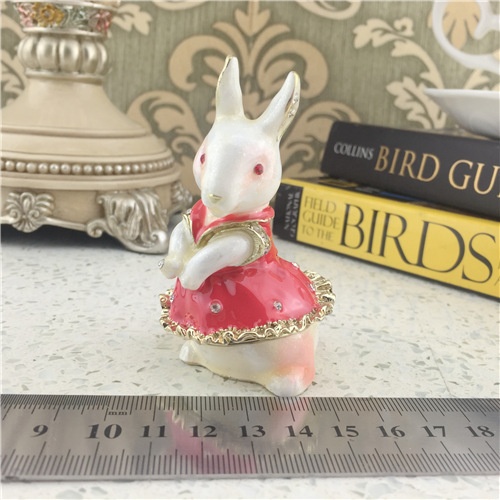Imitation Ceramic Jewelry Box/Pink Rabbit Jewel Box