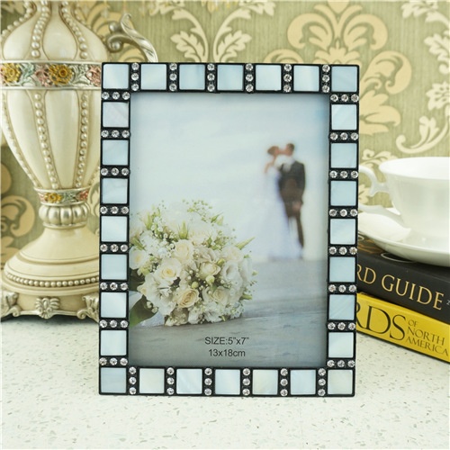 Fashion home photo frame/zinc alloy diamond photo frame