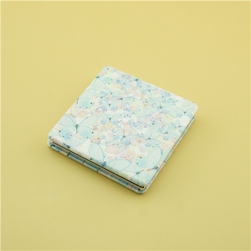 Square compact mirror/PU customized compact mirrors