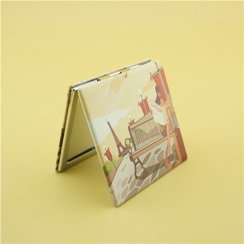PU compact mirror/personalized compact mirror