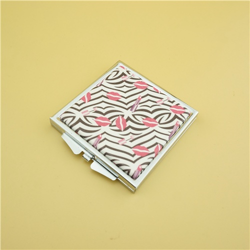 Personalised pocket mirror/square PU compact mirror