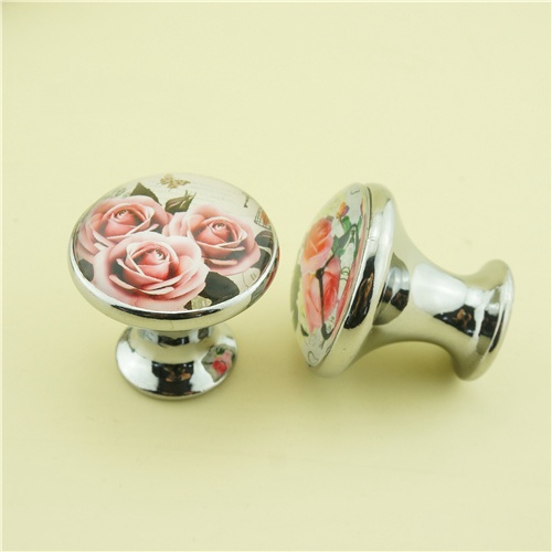 Vintage floral rose door knobs/Drawer pulls and knobs