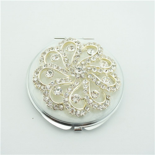 Flower series crystal compact mirror/Bridesmaid compact mirror