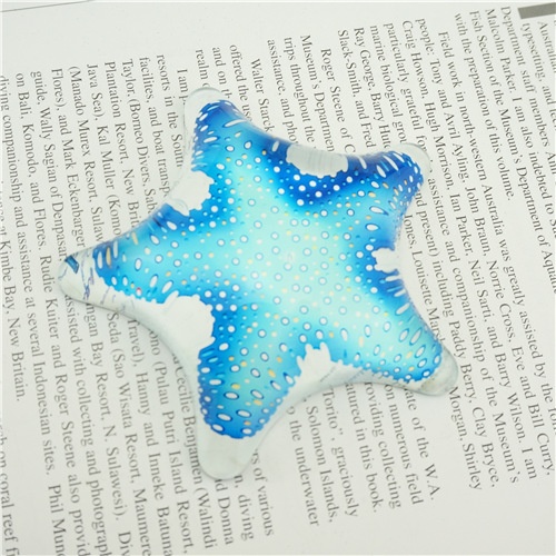 Blue starfish paperweight/Glass paperweight
