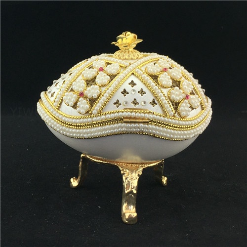 Beautiful goose egg pearl jewelry boxes