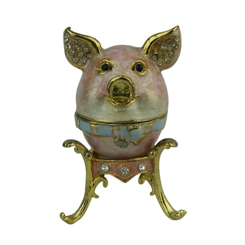 Pig trinket box/Faberge egg