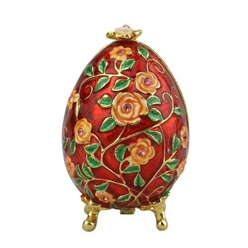 Faberge inspired cloisonne egg jewelry box