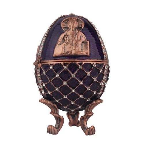 Purple trellis faberge inspired russian easter egg