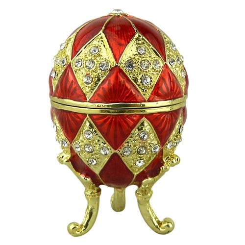 Easter egg trinket box/Red faberge egg